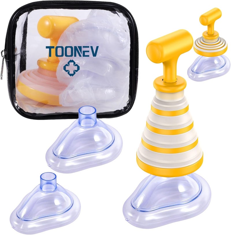 TOONEV Foldable Anti Choking Rescue Home Emergency Device for Kids Adults and Elderly, Portable Airway Suction Management with Multi Mask,First Aid Kits Alternative to Heimlich Assist Device - Image 1